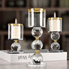 3 PiecesCrystal Candle Holder Set - Elegant Romantic Theme Desktop Decor, Suitable For Dinner, Anniversary, Birthday And Holiday Celebrations - Luxury American Candlelight Centerpiece, Home Dining Table Decoration, Room Decor, Graduation Gift