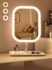LED Lighted Makeup Mirror, 3 Lighting Modes, Touch Control, Portable Stand, Foldable For Storage, Travel Makeup Mirror, Rechargeable Portable LED Makeup Mirror, Gift For Women, Birthday, Graduation, Home Decor, Back To School Dorm Decor, Study Supplies